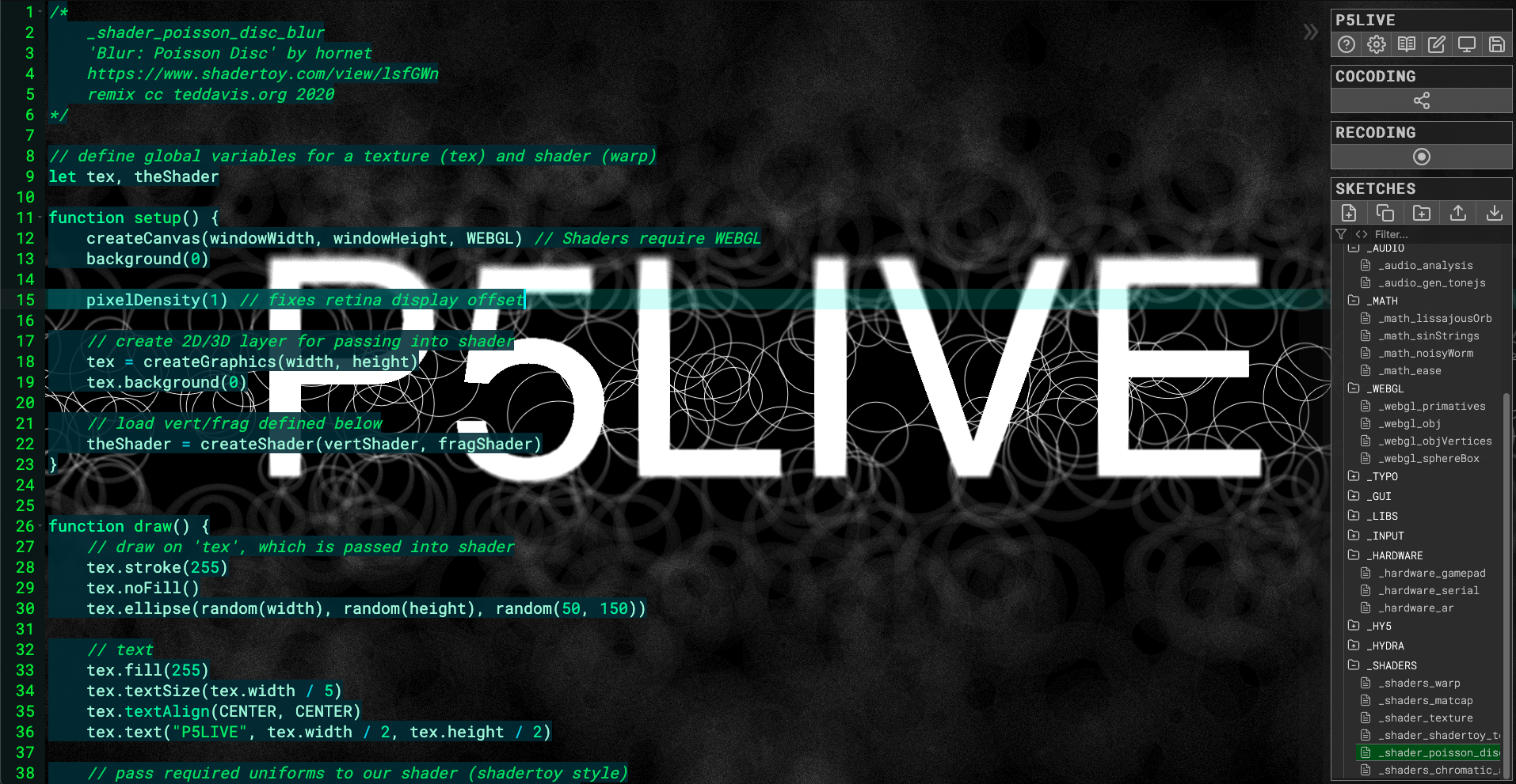 Capture d’écran du site P5Live